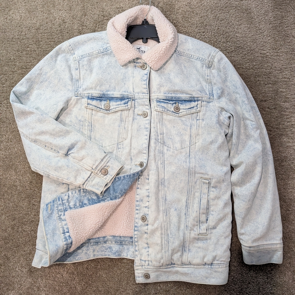 Hollister Denim Sherpa Jacket For Men